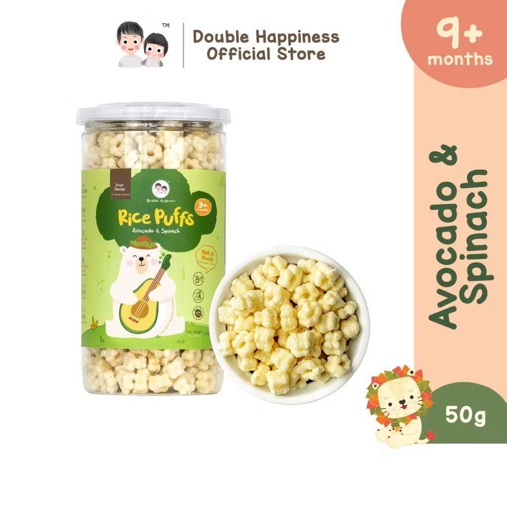 Double Happiness Rice Puffs Avocado Spinach 50G