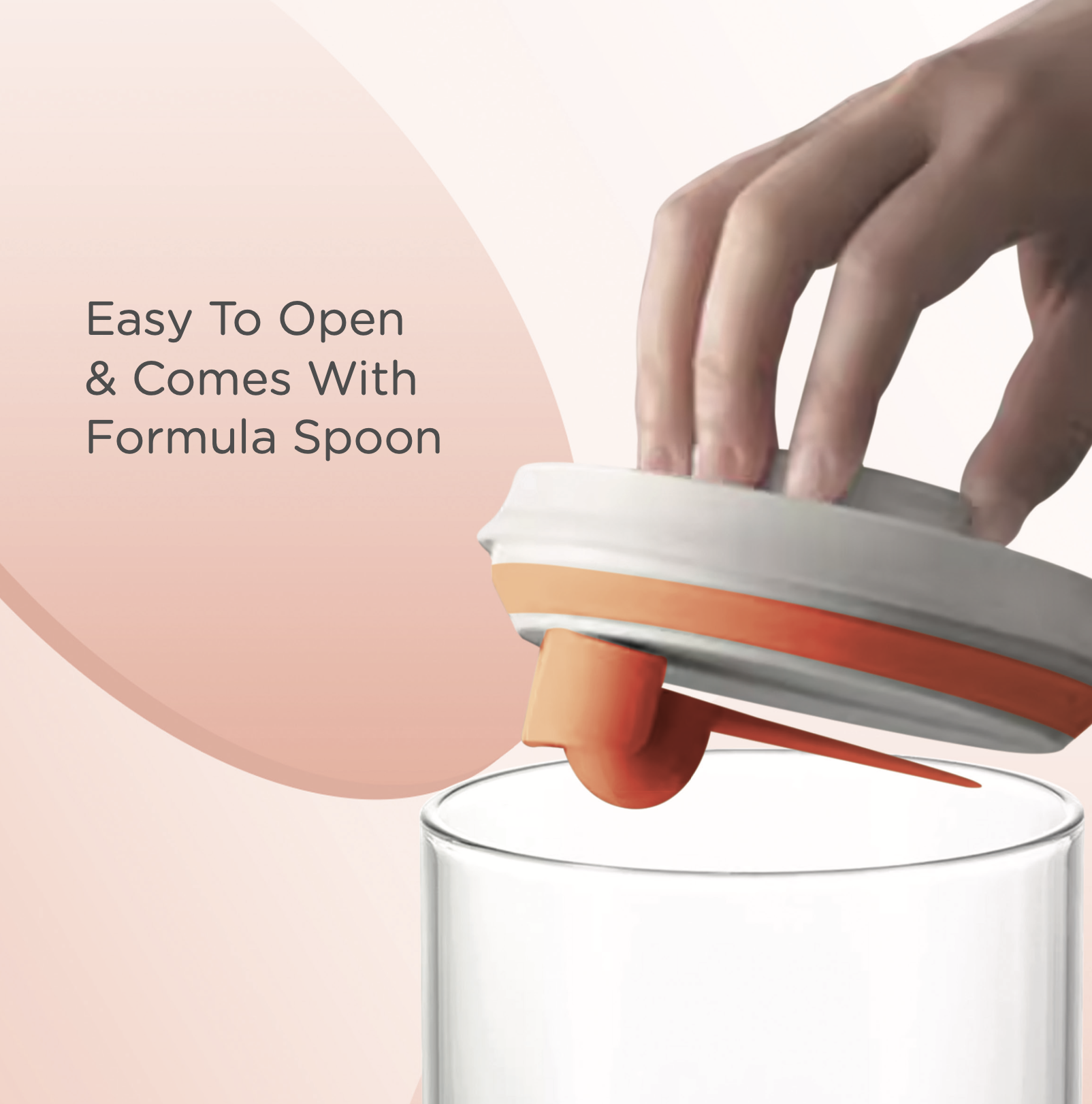 Autumnz - One-Push Airtight Food Storage Container 800ml/350g (Round With Spoon) - Image 2