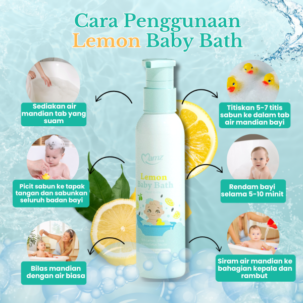 Mamz Lemon Baby Bath 125 ML - Image 2