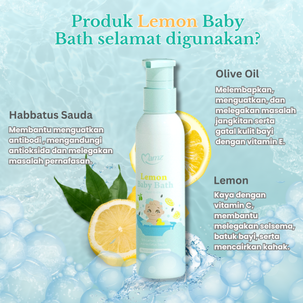 Mamz Lemon Baby Bath 125 ML - Image 4